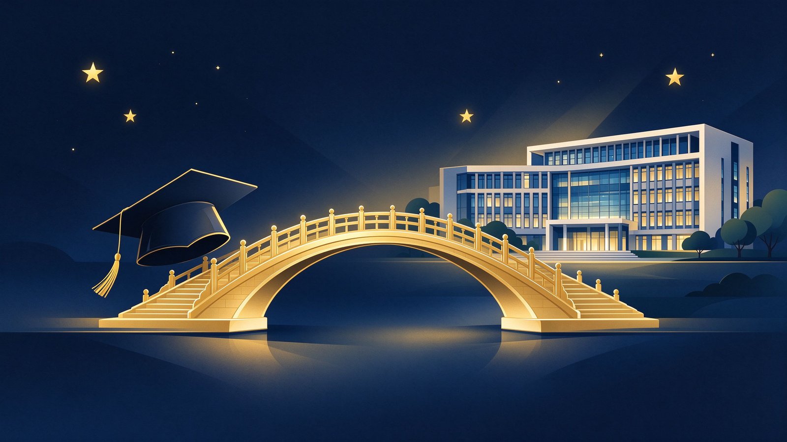 Education bridge connecting students to universities